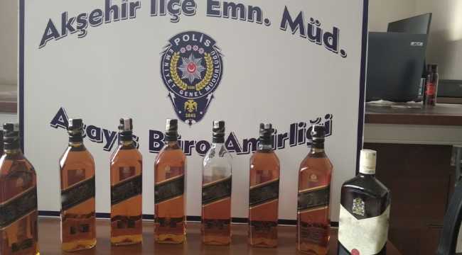 Akşehir kaçak içki operasyonu