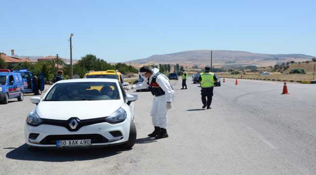 Akyurt'ta jandarmadan Kovid-19 denetimi
