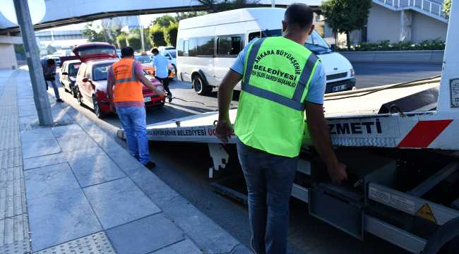 Ankara Büyükşehir Belediyesinin ücretsiz çekici hizmeti devam ediyor