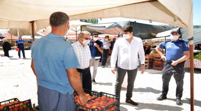 Çamlıyayla'da Kovid-19 denetimi