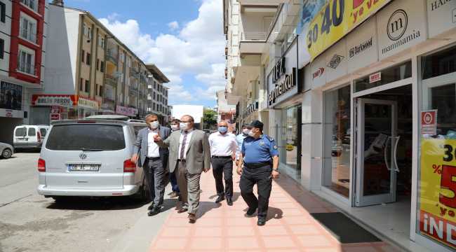 Çubuk'ta Kovid-19 tedbirleri denetimi