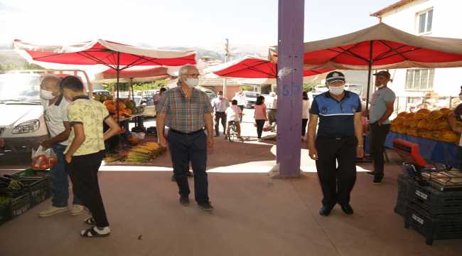Halkapınar'da KOVİD-19 tedbir denetimleri yapıldı