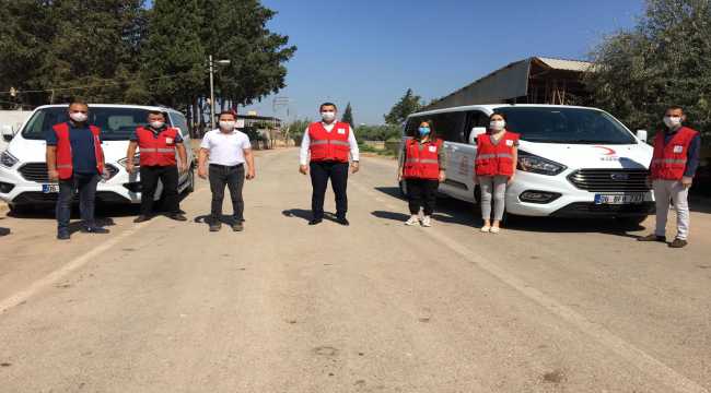 Hatay'da karantinaya alınan mahalle sakinlerine hijyen kiti dağıtıldı
