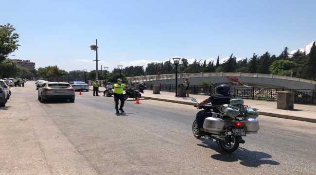 Hatay'da motosiklet sürücülerine yönelik denetim yapıldı
