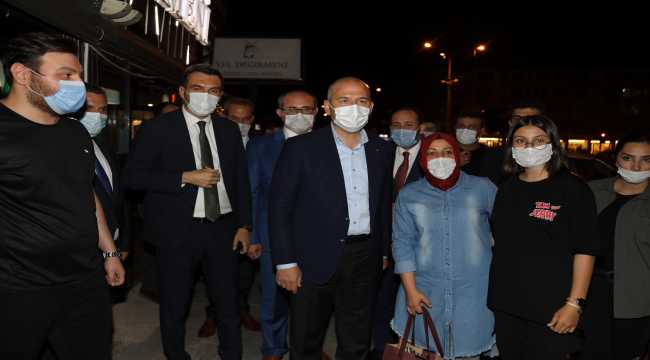 İçişleri Bakanı Soylu, Çubuk ilçesini ziyaret etti