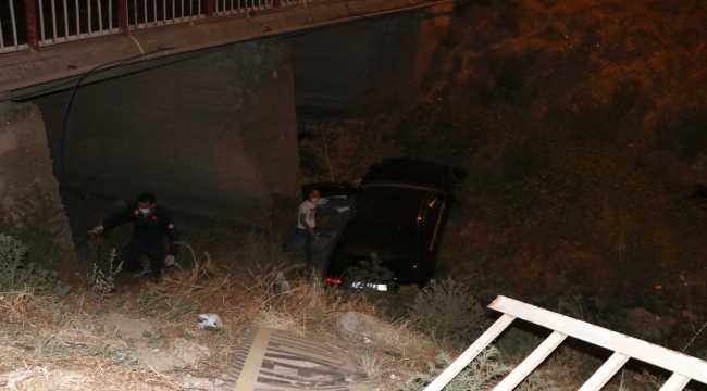 Kayseri'de kanala düşen otomobilin sürücüsü yaralandı
