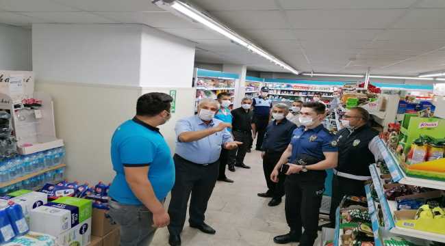 Kırıkkale'de Kovid-19 tedbirlerine ilişkin denetim