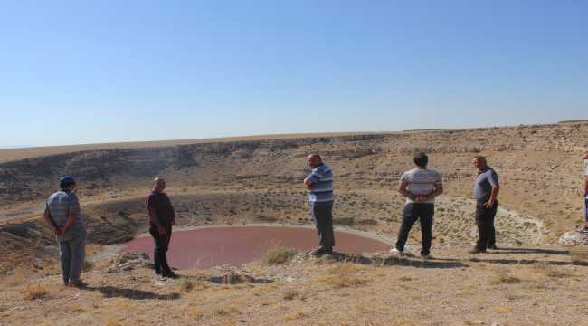 Pembeye dönüşen Meyil Gölü'nde ziyaretçi yoğunluğu 