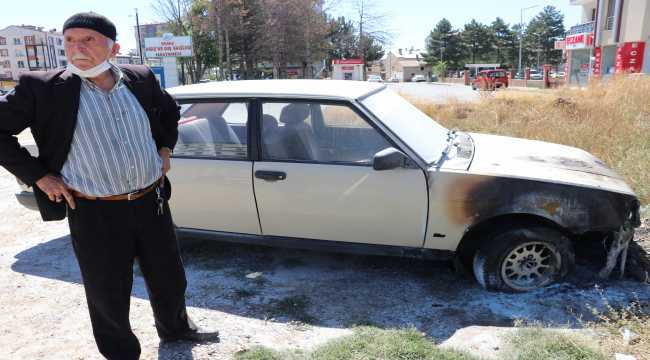 Sivas'ta araç yangını