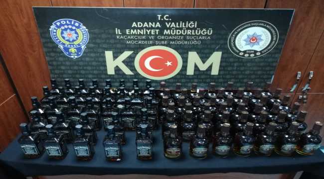 Adana'da 897 litre sahte içki ele geçirildi