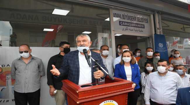 Adana'da sığınmacılar ve düşük gelirliler için çamaşırhane açıldı