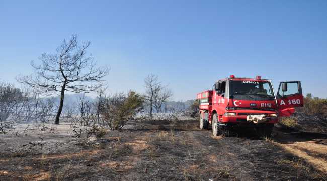 Antalya'da çıkan yangında 1 hektar orman alanı zarar gördü 