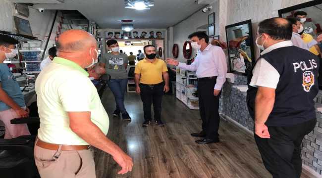 Erdemli'de Kovid-19 denetimi