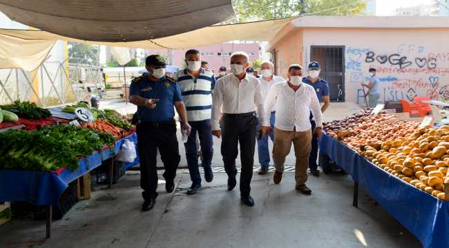 Hatay ve Mersin'de Kovid-19 tedbirleri denetimi 