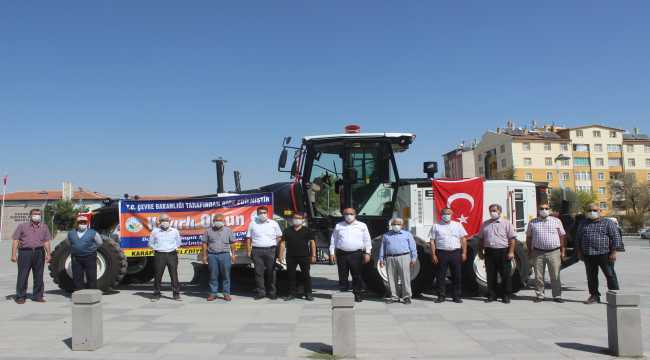 Karapınar Belediyesine iş makinesi hibe edildi