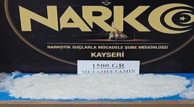 Kayseri'de 1,5 kilogram sentetik uyuşturucu ele geçirildi