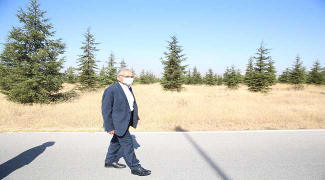 Kayseri'de Recep Tayyip Erdoğan Millet Bahçesi'nde çalışmalar başladı