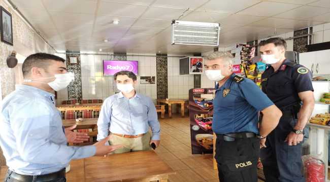 Seydişehir'de Kovid-19 tedbirleri denetimleri
