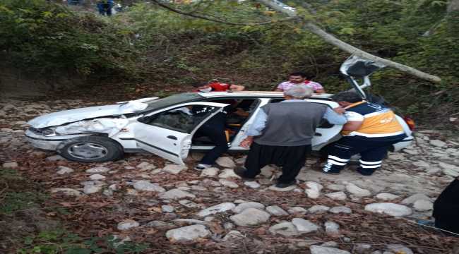 Adana'da otomobil şarampole devrildi: 2 yaralı
