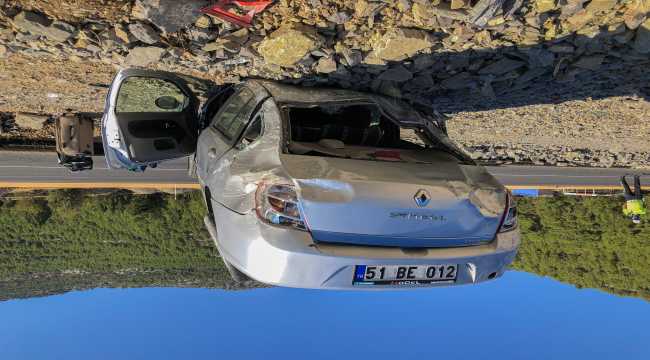 Akseki'de otomobil devrildi: 1 yaralı