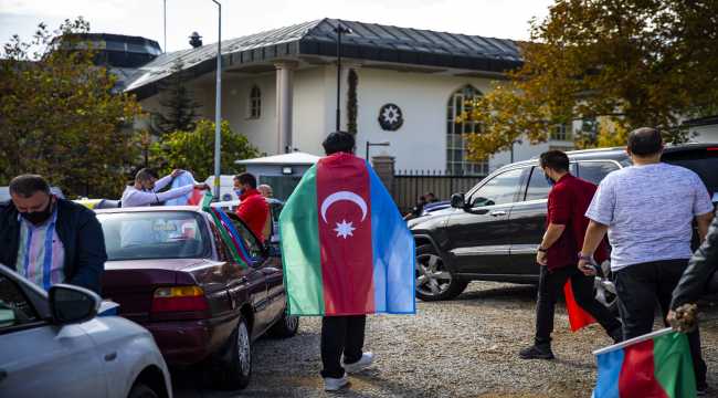 Başkentte Azerbaycan'a destek konvoyu