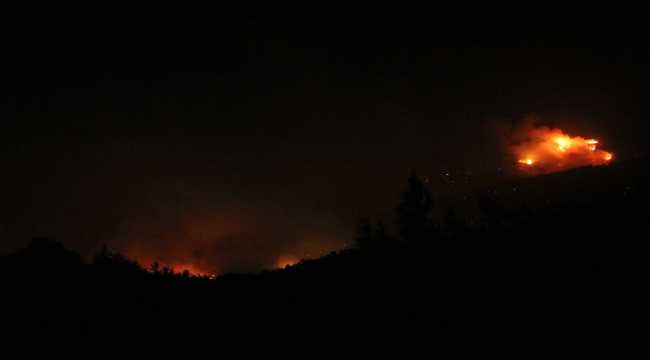 Hatay'da çıkan orman yangınına müdahale ediliyor