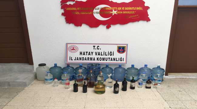 Hatay'da 247,5 litre sahte içki ele geçirildi