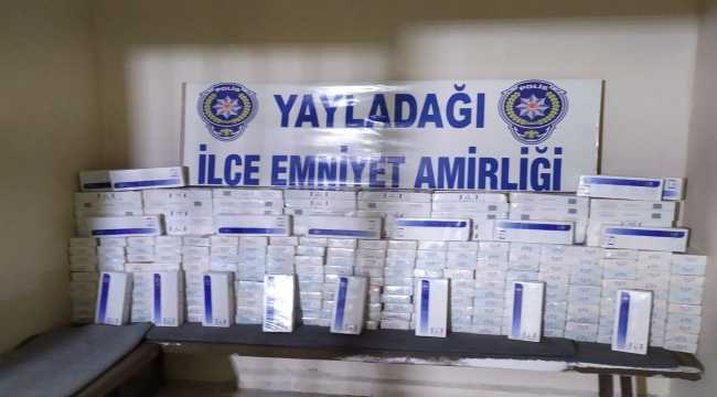 Hatay'da 3 bin 70 paket kaçak sigara ele geçirildi 