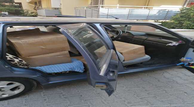 Hatay'da otomobilinde 199 kilogram kaçak tütün bulunan şüpheli gözaltına alındı