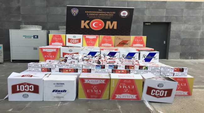 Kahramanmaraş'ta 820 bin makaron ele geçirildi