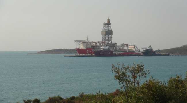 Kanuni sondaj gemisinin Mersin'deki 