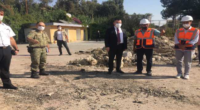 Kaymakam Otcu, yeni Hükümet Konağı inşaatında incelemelerde bulundu
