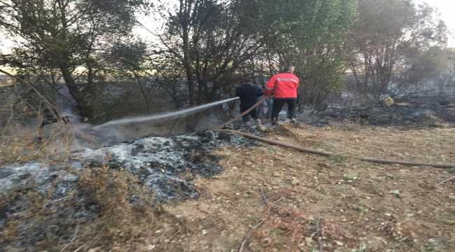 Keskin'de bahçe yangını