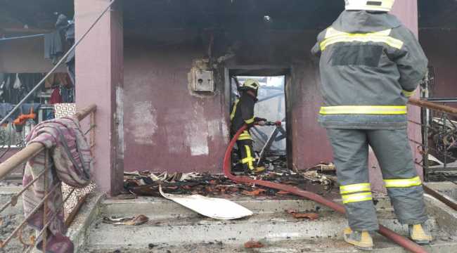 Konya'da ev yangını