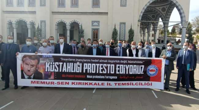 Memur-Sen, Macron'un İslam karşıtı açıklamalarını protesto etti
