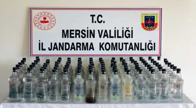 Mersin'de 103 litre sahte içki ele geçirildi 