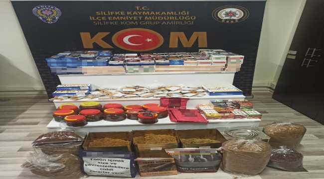 Mersin'de kaçak tütün ve sigara operasyonu