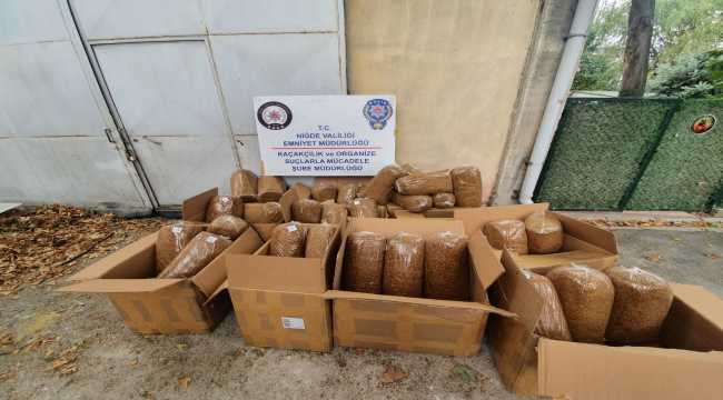 Niğde'de 330 kilogram kaçak tütün ele geçirildi