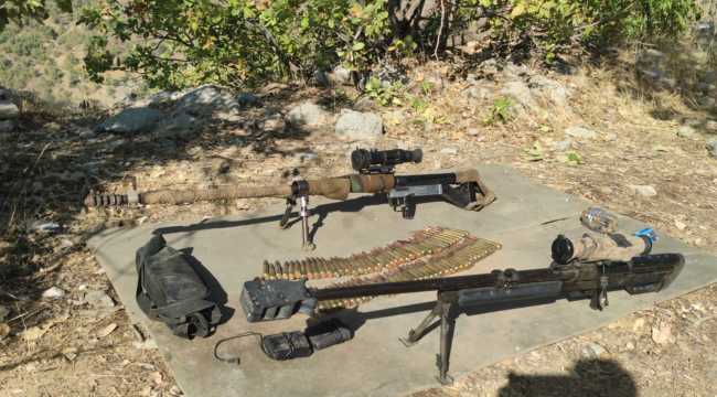 Pençe-Kaplan Operasyonunda çok sayıda silah, mühimmat ve yaşam malzemesi ele geçirildi