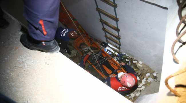 İnşaat boşluğuna düşen kadın yaralandı