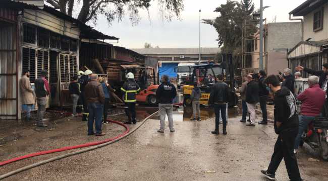 Mobilya atölyesinde yangın çıktı