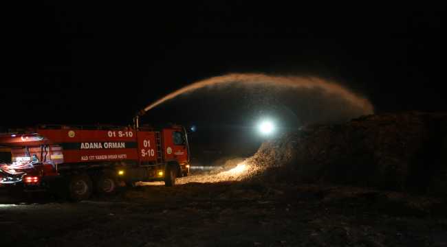 Yıldırım düşen enerji tesisindeki yangını söndürme çalışmaları devam ediyor