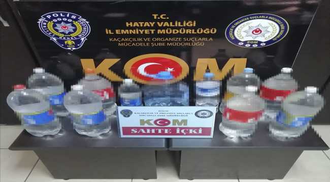 Hatay'da 1800 litre sahte içki ele geçirildi