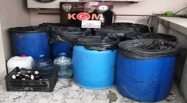 Hatay'da 308 litre sahte içki ele geçirildi