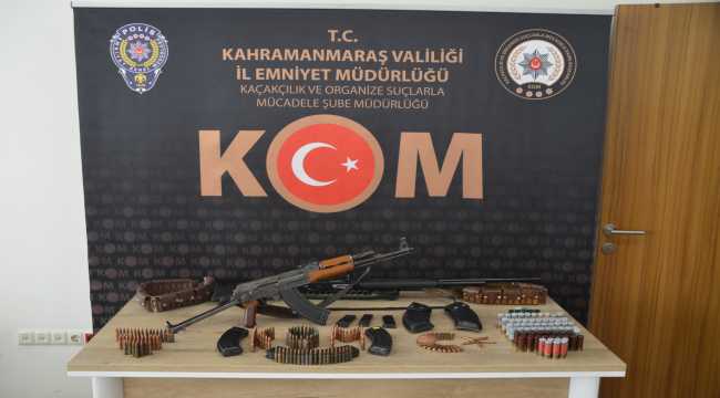 Kahramanmaraş'ta uzun namlulu silah ve mühimmat ele geçirildi

