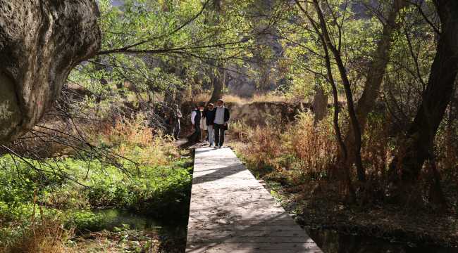 Kapadokya'nın gözbebeği Ürgüp'teki Gomeda Vadisi doğa tutkunlarını ağırlıyor