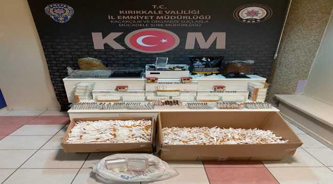 Kırıkkale'de evinde kaçak sigara imalatı yaptığı iddia edilen kişi yakalandı 