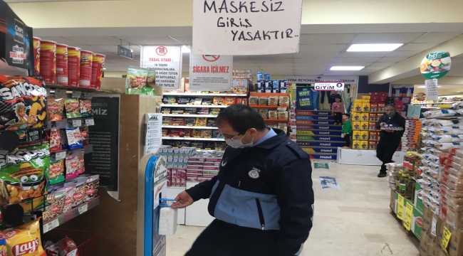 Kızılcahamam'da zabıtadan Kovid-19 denetimi 