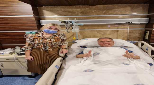 Kovid-19 tedavisi gören Muhittin Böcek'in ilk görüntüleri paylaşıldı