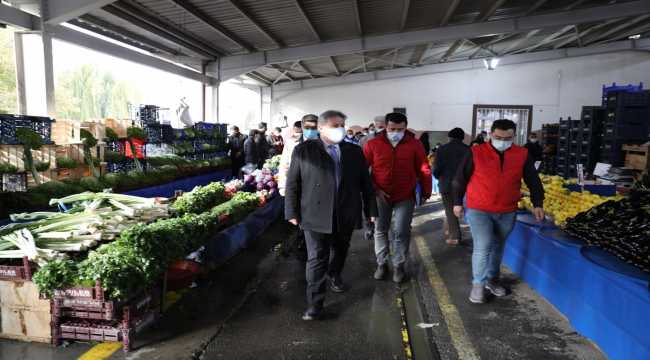 Melikgazi'de Kovid-19 tedbirleri denetlendi